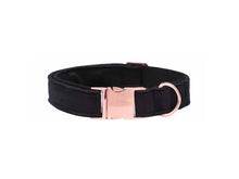 Load image into Gallery viewer, The Buffy: Black Velvet Collar &amp; Leash Set
