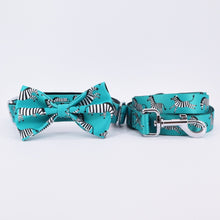 Load image into Gallery viewer, The Sammi: I Need a Zebra (teal) Harness, Collar, &amp; Leash
