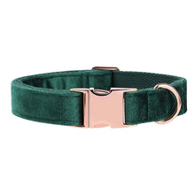 Load image into Gallery viewer, The Buffy: Emerald Green Velvet Collar &amp; Leash Set
